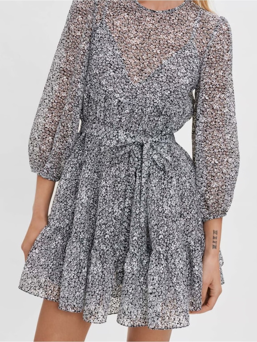 NEW Maje Black Belted Rilania Mini Dress EU 34
